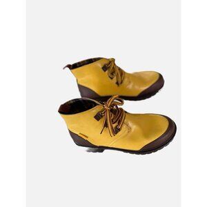 Algeria Yellow/Brown Women Water Resident Lace Up Ankle Boot Size 11.New.
